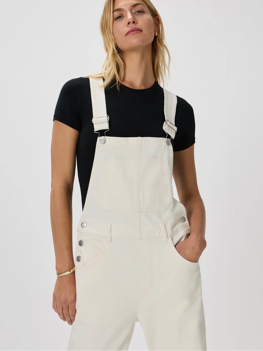 100% Organic Cotton Cream Denim Overalls